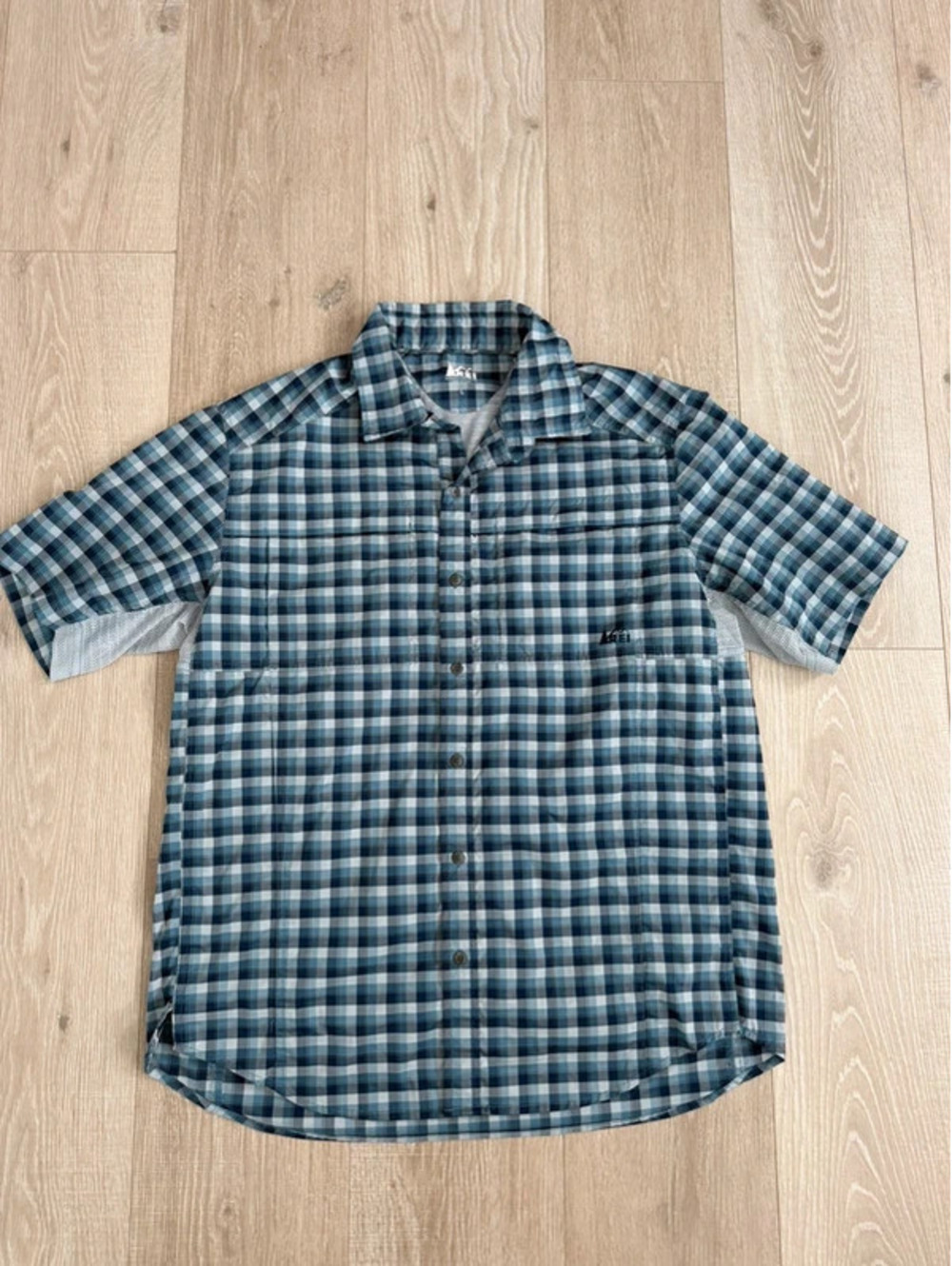 REI short-sleeve button-up shirt